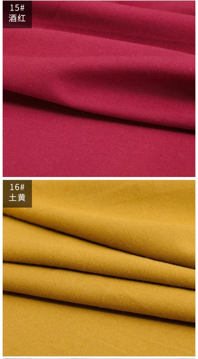 Solid Color 100% Cotton Canvas Fabric – 145cm Wide, Sold by 50cm – For Bags, Upholstery, Quilting & Home Décor