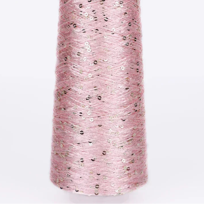 500G Glitter Fancy Yarn with Sequins – Hand Knitting & Crochet | 3mm Sequins | 25 Colors