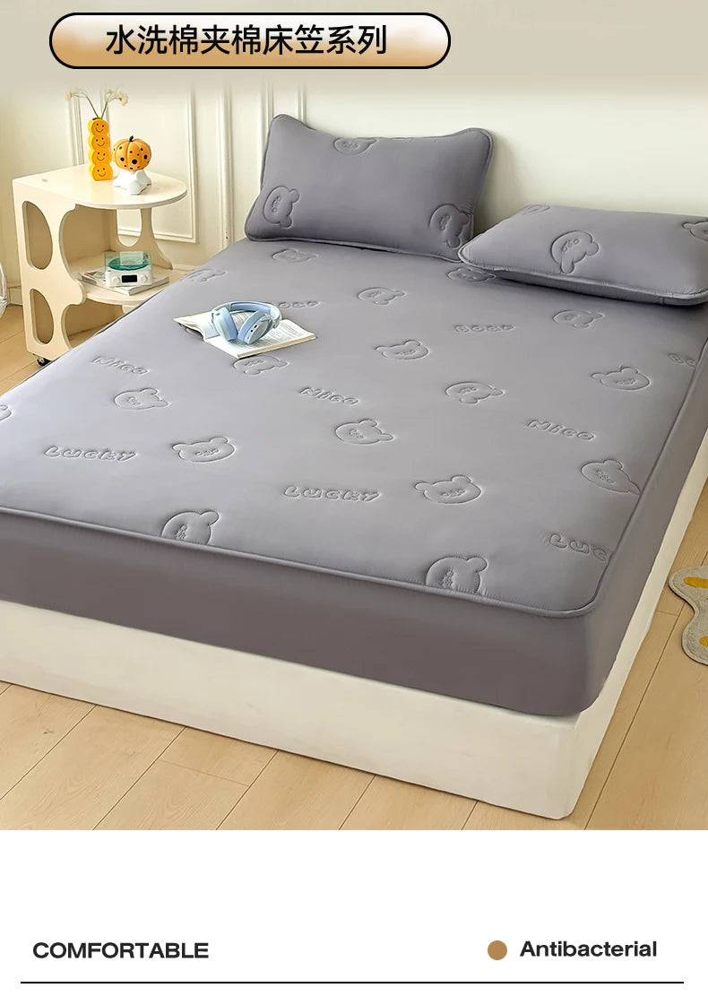Ultrasonic Quilted Waterproof Mattress Protector – TPU, Anti-Mite, Baby-Safe, 6 Sizes