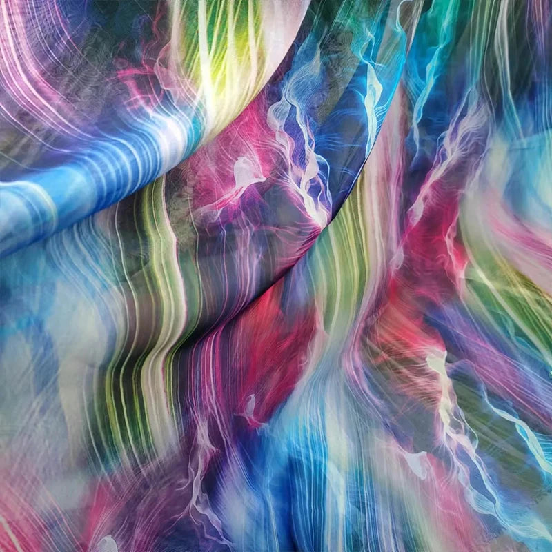 30D Gradient Chiffon Fabric – Semi-Sheer & Elegant | 150 cm Wide (59 in)