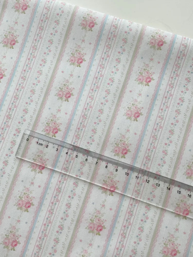 40 Pieces Of Thin Cotton Fabric Flower Wall Rose Flower Fabric Shirt Pajamas Toy Doll Clothes Handmade Fabric