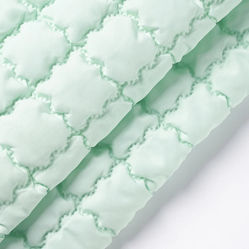 Quilted Bubble Grid Fabric by the Yard – 54" Wide Embossed Sewing Cloth