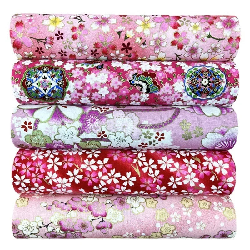 Cotton Print Fabric Bundle — 5 Precut Pieces (20×25cm / 8”×10”) | Doll Clothes, Quilting & Crafts