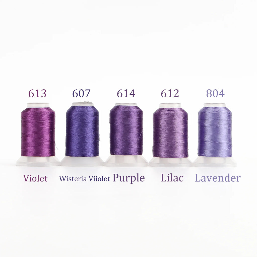 Set de hilos de bordar de poliéster prémium Brother Colors (4/5), 500 metros cada bobina, para máquinas domésticas Brother, Babylock, Janome, Singer