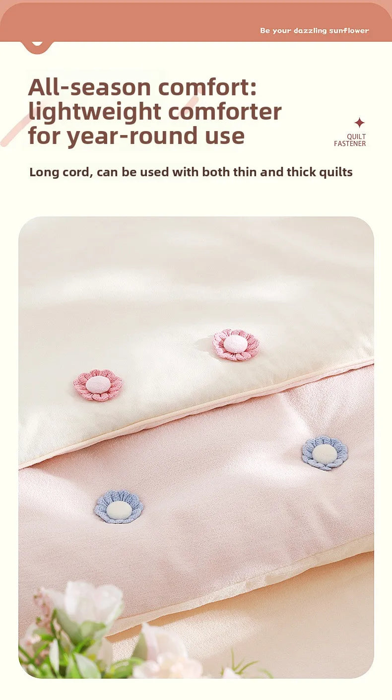 Sunflower Duvet Fasteners – Clip-Lock Bedding Holders (Set of 4)