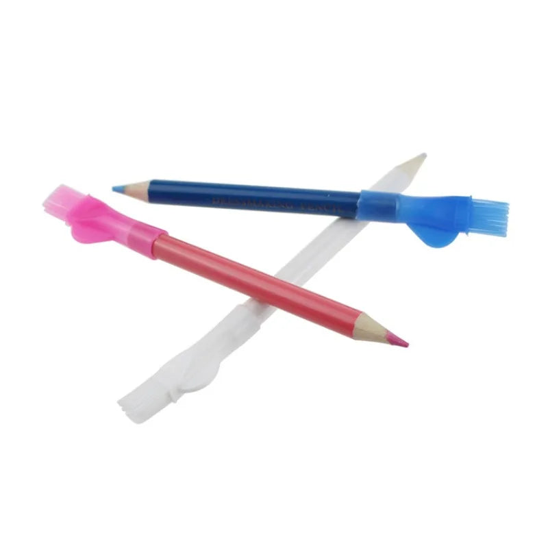 Water-Soluble Fabric Marking Pencils with Brush Cap (3 or 6 Pack)