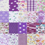 Purple Floral Jelly Roll — 40 Precut Fabric Strips for Quilting & Sewing