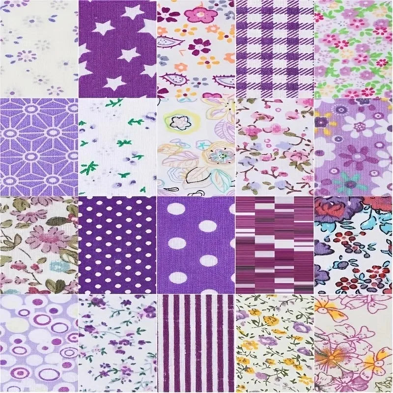 Fabric - 40 Precut Strips (6.35 X 49.78 cm) for Quilting And Sewing, 20 Floral Prints Assortment, 100% Material,