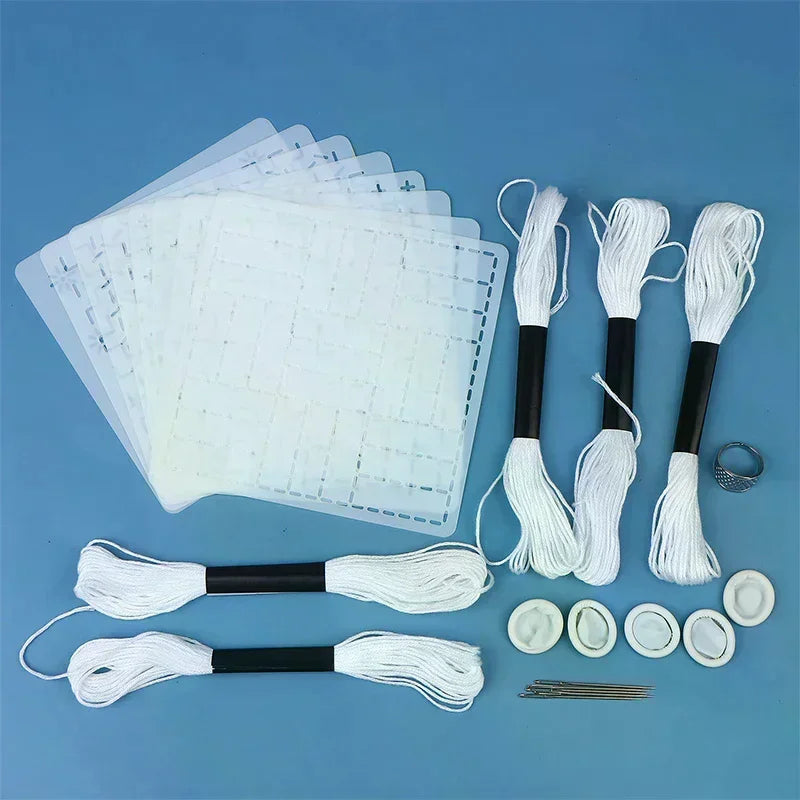 PET Embroidery & Quilting Stencil Templates – Reusable Pattern Stencils for Fabric Crafts (8 or 12 pcs)
