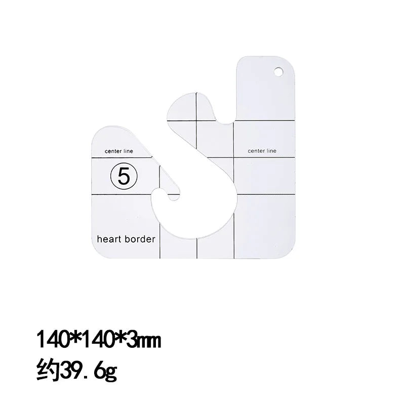 QERVFLO Free Motion Quilting Template Ruler – 13 Styles Transparent Acrylic Frames for Domestic Sewing Machines