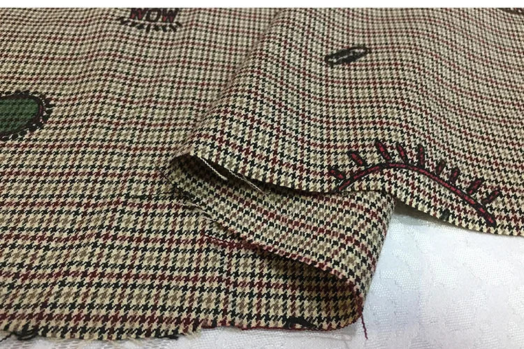 Mini Check Plaid Suiting Fabric – Polyester Cotton Blend