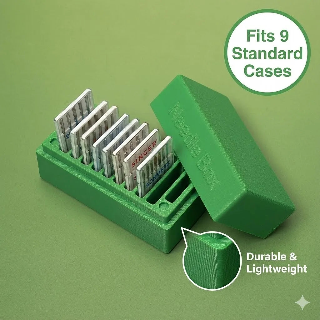 Sewing Machine Needle Organizer Case | Portable Storage Box with 9 Slots for Home Retreat Guild Meeting | Ideal Crafter Gift