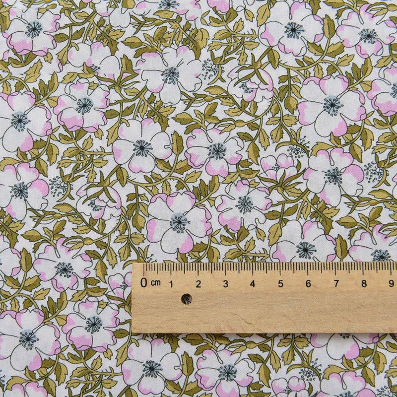 Fabric - 40 Precut Strips (6.35 X 49.78 cm) for Quilting And Sewing, 20 Floral Prints Assortment, 100% Material,