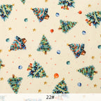 Tela estampada de pan de jengibre navideño y festivo – 100% poliéster, 150 cm de ancho