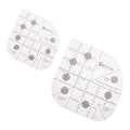 2 Styles Curved Corner Ruler 2Pcs Acrylic Quilting Rulers Sewing Patchwork Ruler Sewing Template Tools Multifunctional