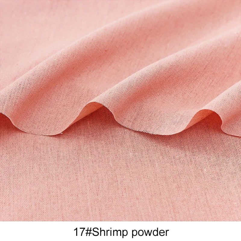 0.5m/1m/2m Pure Color Faux Cotton Linen Fabric Soft for DIY Clothing Curtain Storage Bag Home Textile Tablecloth Sewing Fabric
