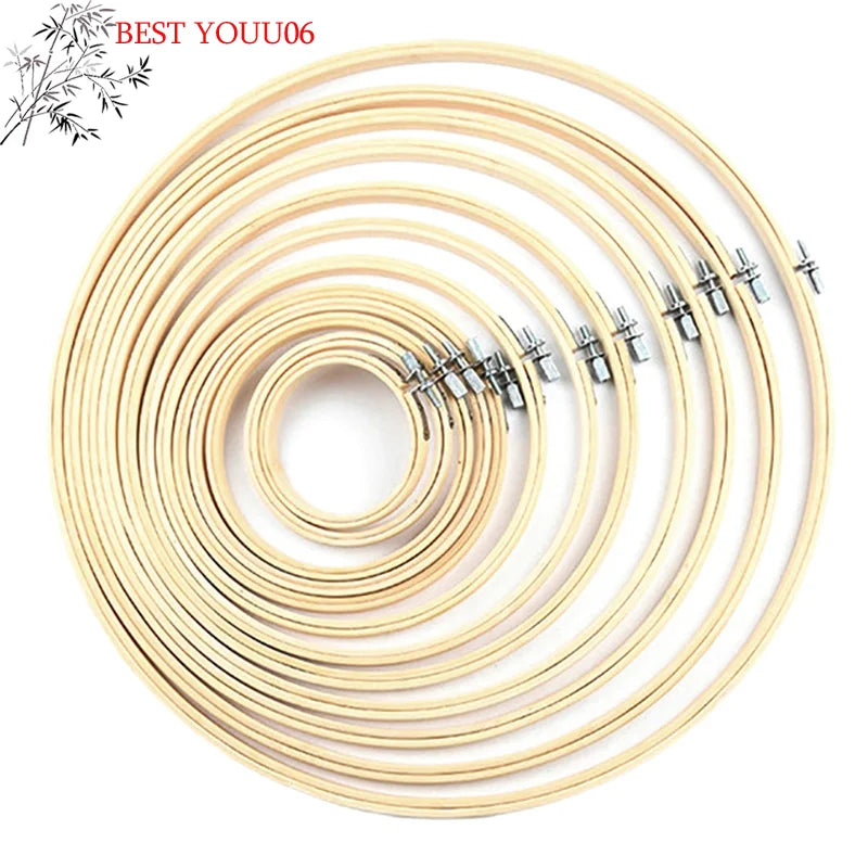 Bamboo Embroidery Hoop Circle