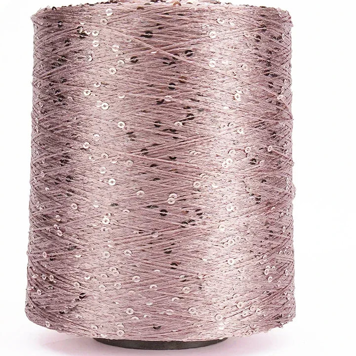 500G Glitter Fancy Yarn with Sequins – Hand Knitting & Crochet | 3mm Sequins | 25 Colors
