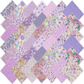 Fabric - 40 Precut Strips (6.35 X 49.78 cm) for Quilting And Sewing, 20 Floral Prints Assortment, 100% Material,