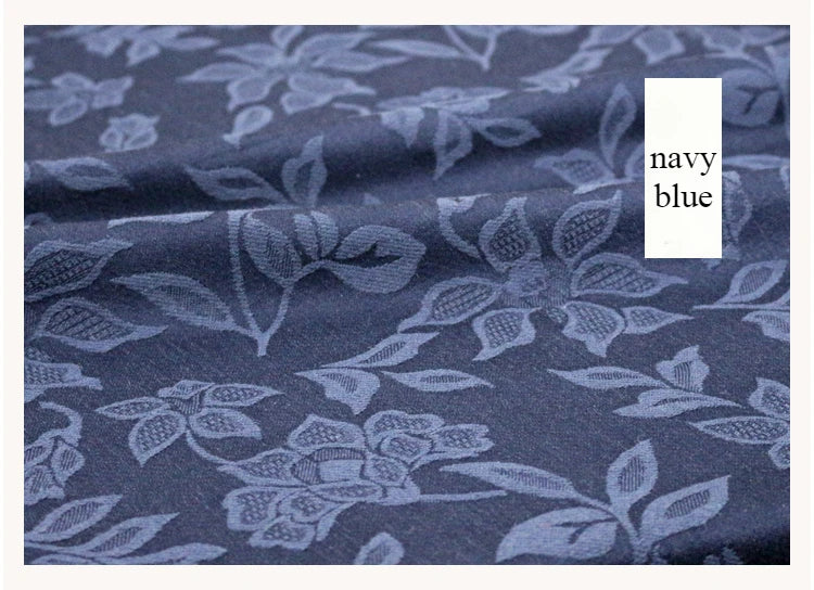 Bodhi Flower Jacquard Cotton Linen Fabric – 241g/m², 145cm Wide, Sold by the Meter – For Hanfu, Cheongsam & Clothing