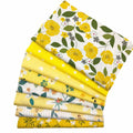 8-Piece Precut Quilted Fabric Squares – Yellow Tones, DIY Patchwork & Quilting