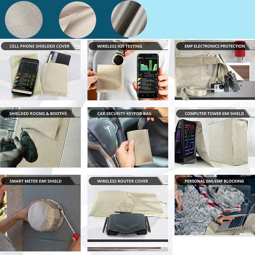 Faraday EMF Shielding Fabric 5 Meters | RFID & RF Signal Blocking Cloth
