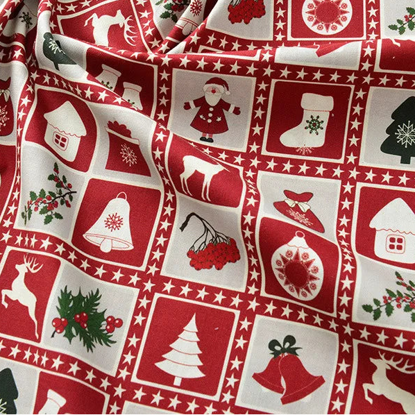 100% Cotton Christmas Print Fabric, 140cm Wide