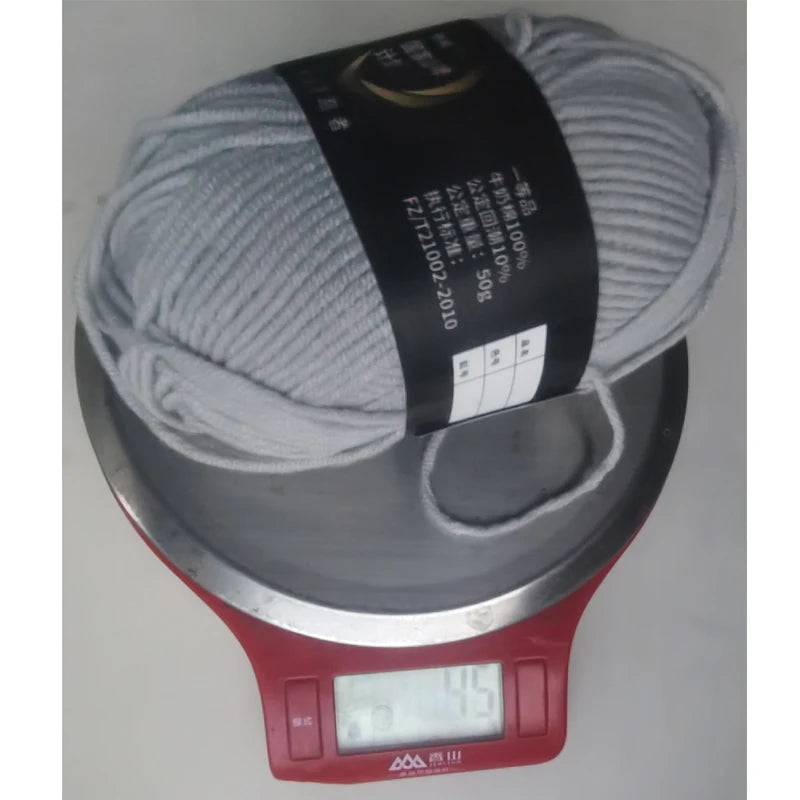 4-Ply Milk Cotton Knitting Yarn – 80% Cotton Blend | 40-50g Skein for Crochet, Sweaters & Amigurumi