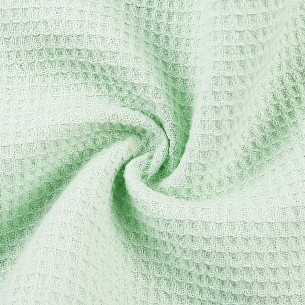 Solid Color Waffle Weave Fabric – Soft Poly-Cotton Knit for Quilting, Towels & Sleepwear (150cm Wide)