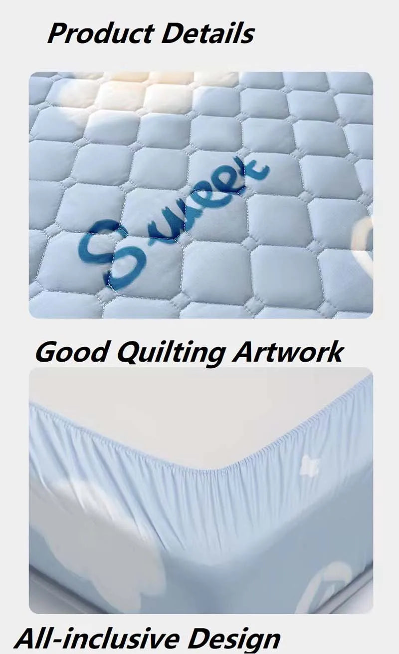 mtuove Soft Brushed Quilted Mattress Cover – Anti-Mite, Breathable, Fits 3–28cm Mattresses