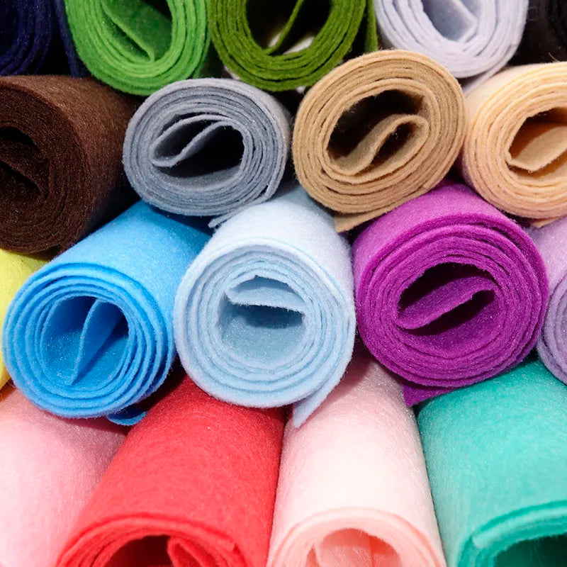 Felt Fabric Non-Woven Sheet – 1mm Thick, 85cm Wide, 100% Polyester – Sold by the Meter for Dolls, Crafts & DIY Sewing