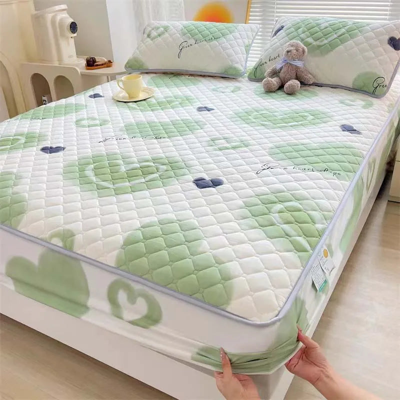 mtuove Soft Brushed Quilted Mattress Cover – Anti-Mite, Breathable, Fits 3–28cm Mattresses