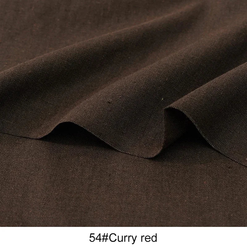 0.5m/1m/2m Pure Color Faux Cotton Linen Fabric Soft for DIY Clothing Curtain Storage Bag Home Textile Tablecloth Sewing Fabric
