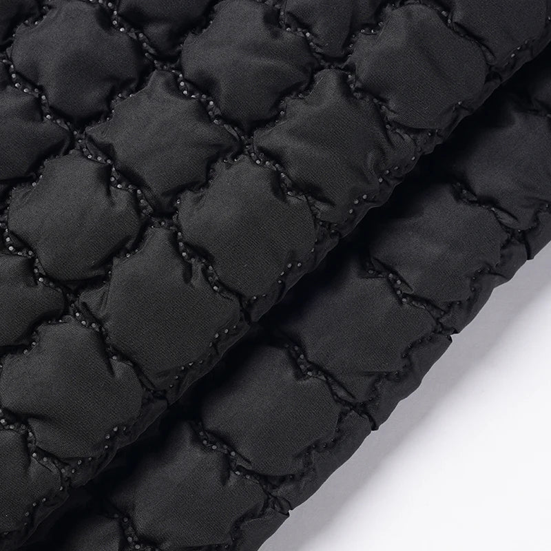 Quilted Bubble Grid Fabric by the Yard – 54" Wide Embossed Sewing Cloth