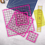 Juego de 6 reglas de acrílico para quilting – Reglas cuadradas, rectas y de planchado para quilting y patchwork