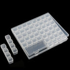 Caja de almacenamiento para Diamond Painting — Organizador de 28 a 64 compartimentos para abalorios, cuentas y materiales de manualidades