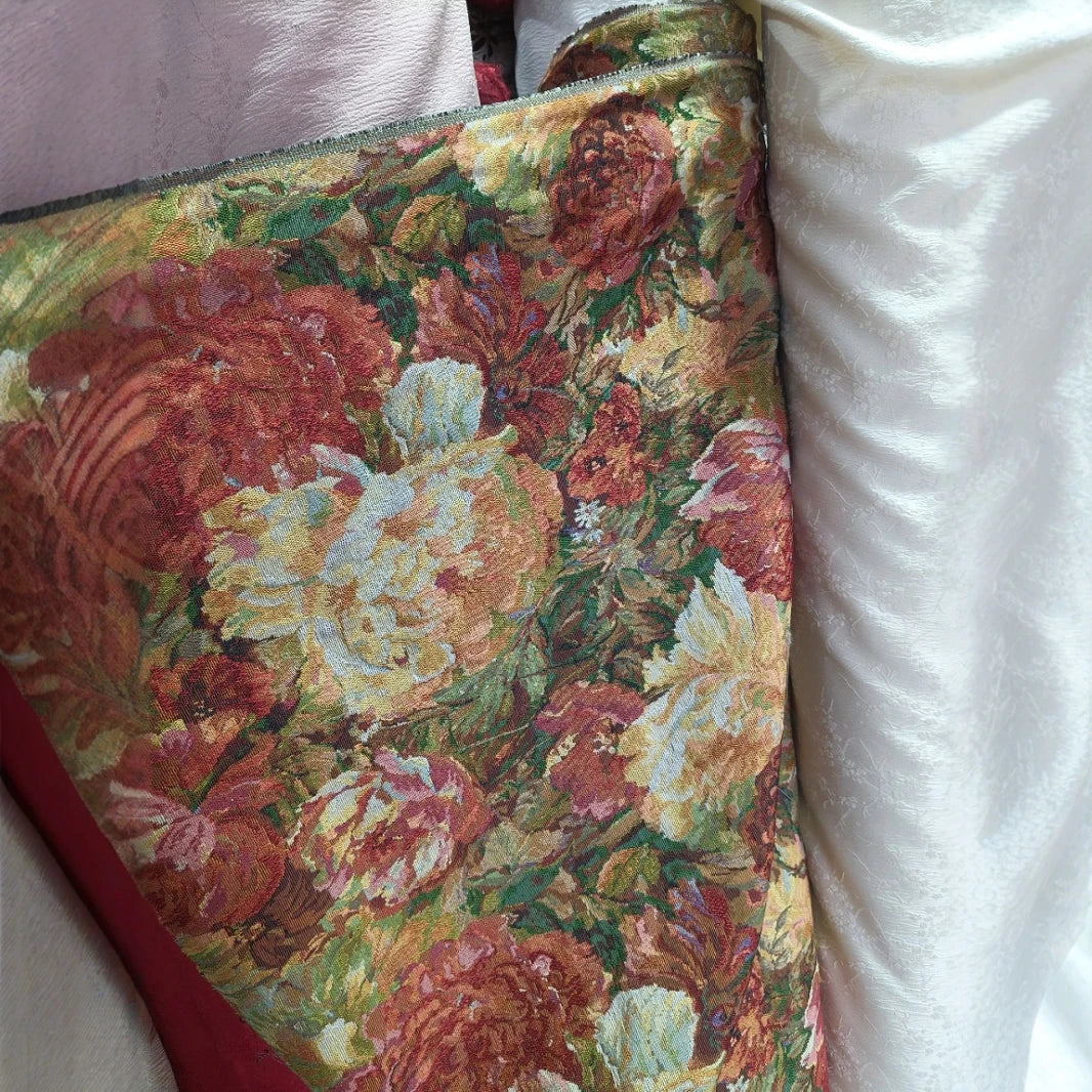 Oil Painting Style Jacquard Fabric | High-End Brocade | DIY Bags, Skirts & Sewing
