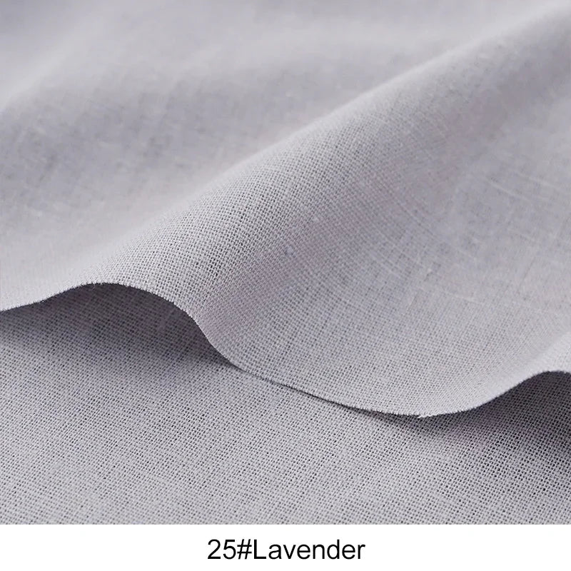 0.5m/1m/2m Pure Color Faux Cotton Linen Fabric Soft for DIY Clothing Curtain Storage Bag Home Textile Tablecloth Sewing Fabric