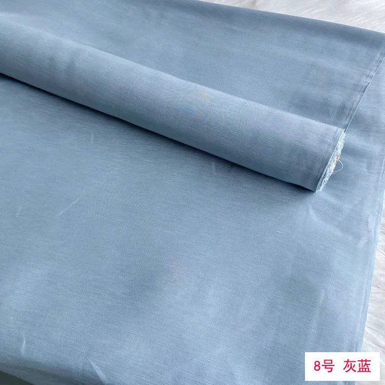 Mulberry Silk & Linen Blend Fabric by the Meter | 138cm Wide | 13 Momme