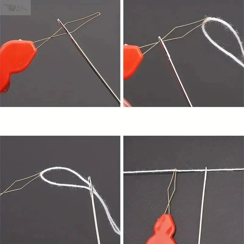 Gourd-Shape Plastic Needle Threader – Easy Threading Tool for Hand Sewing, Quilting & Needlework
