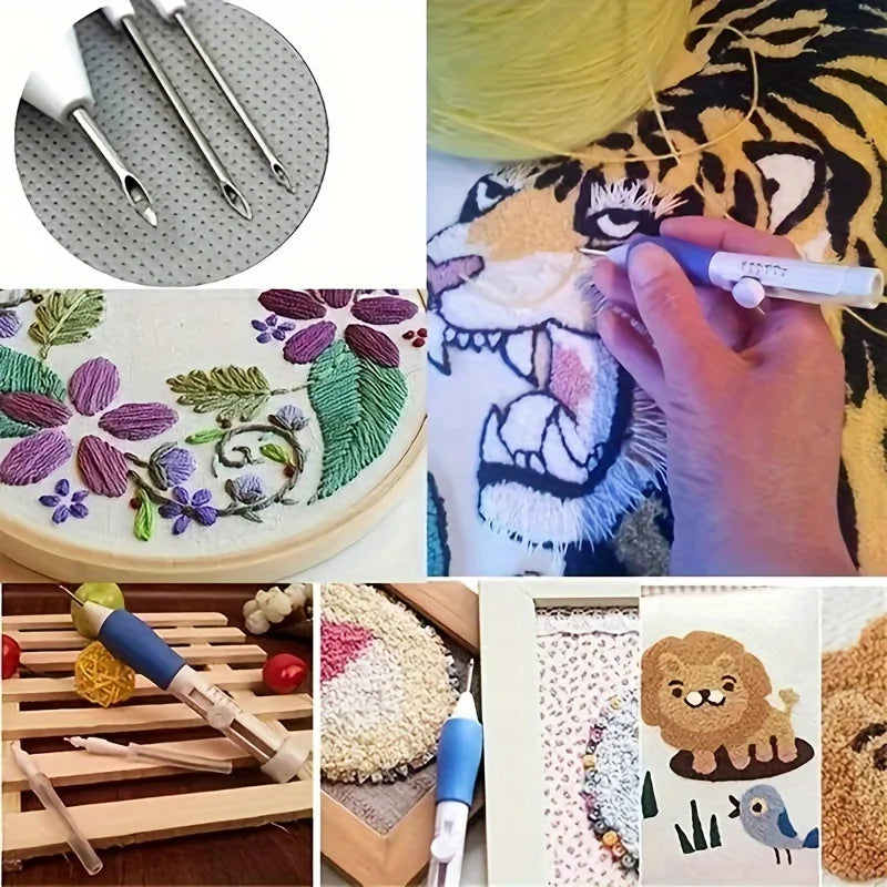 Adjustable Magic Embroidery Pen Set – 3 Needles, Threader & Scissors