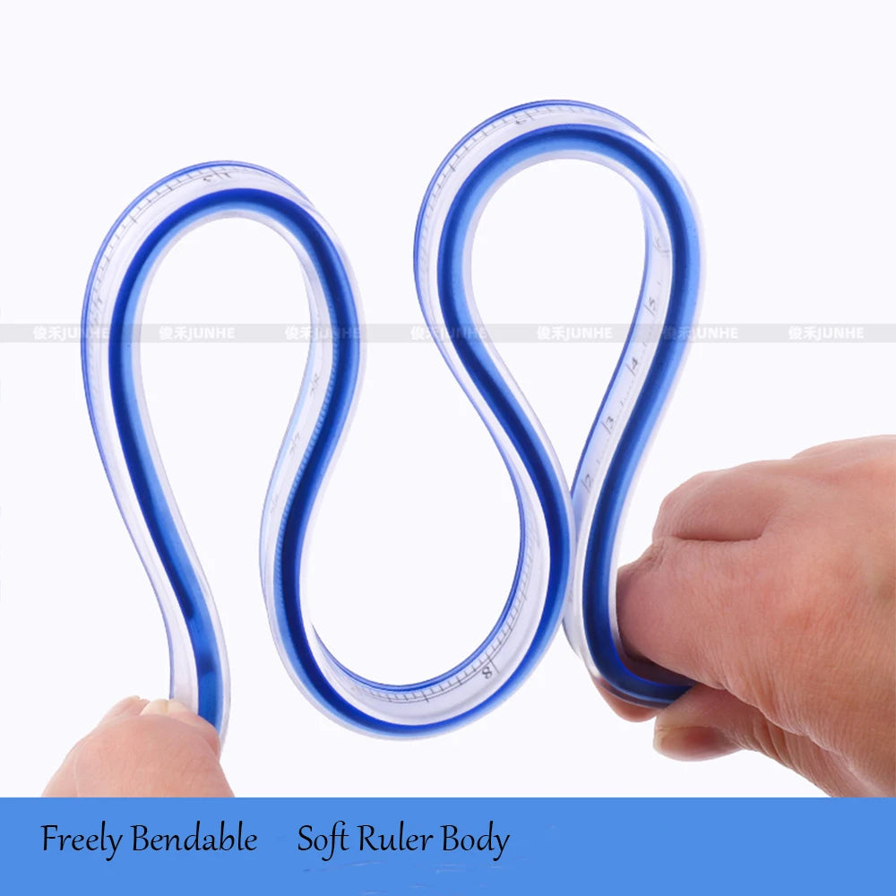 Flexible Curve Ruler – Bendable Double-Sided Soft Ruler for Garment Pattern Making & Sewing | 30–60cm