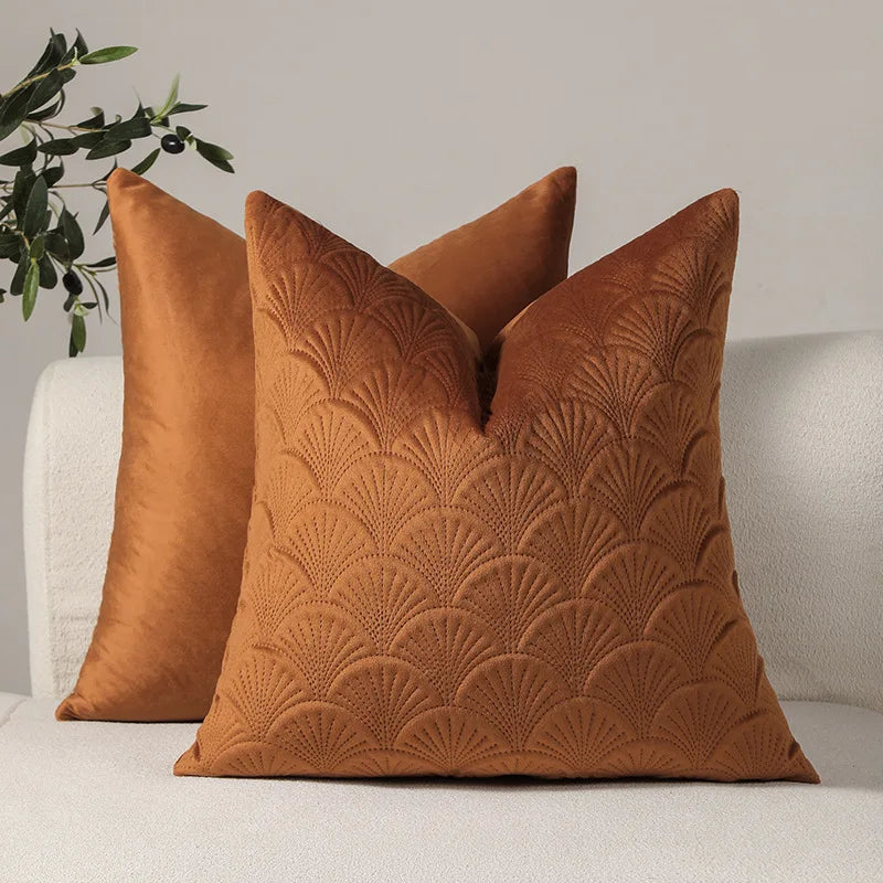 Retro Quilted Cushion Covers – Dutch Velvet, Light Luxury | 2-Piece Set | Sofa & Home Décor