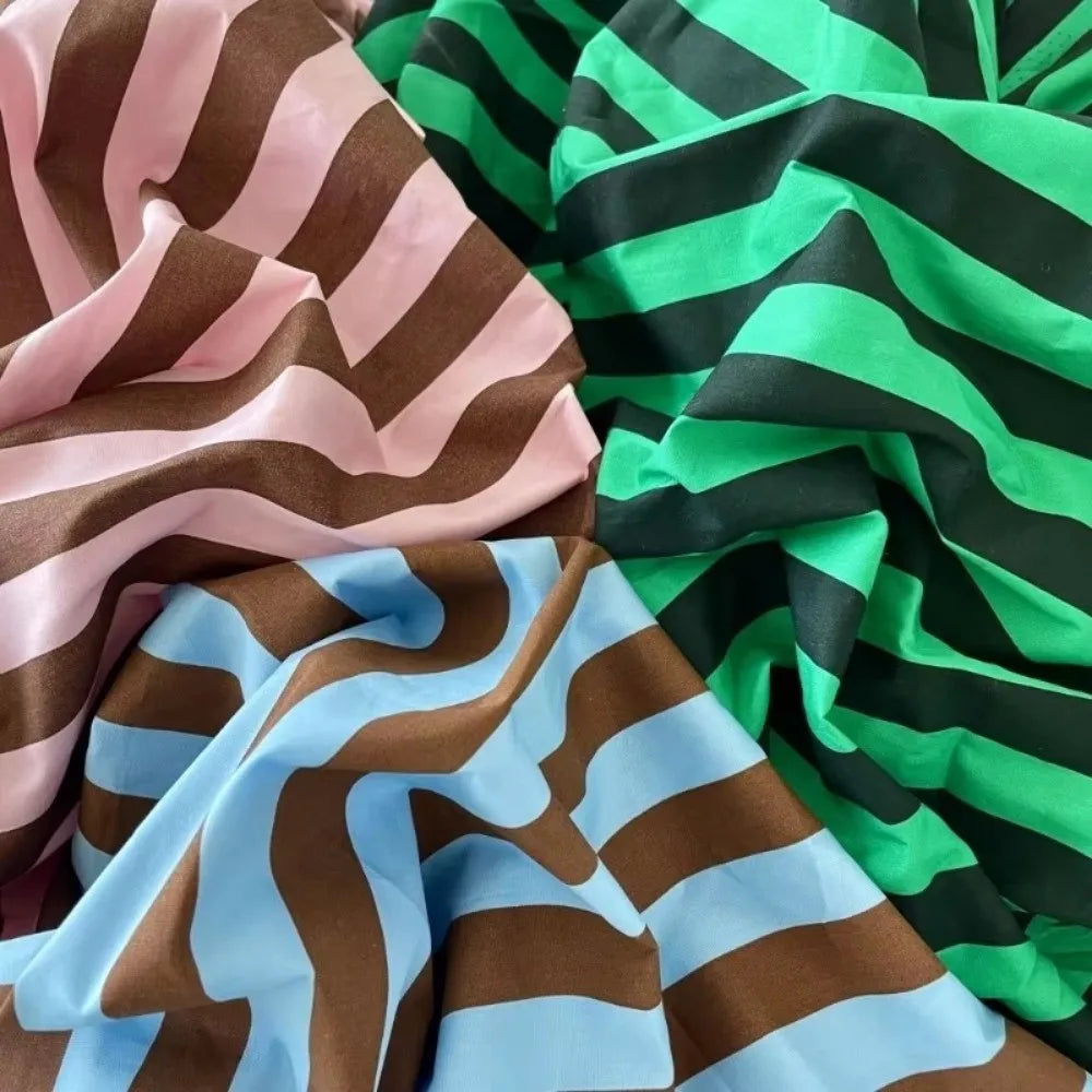 Multicolor Vertical Stripes Fabric – 150x100cm, Quick-Dry & Breathable for Dresses, Tablecloths & DIY