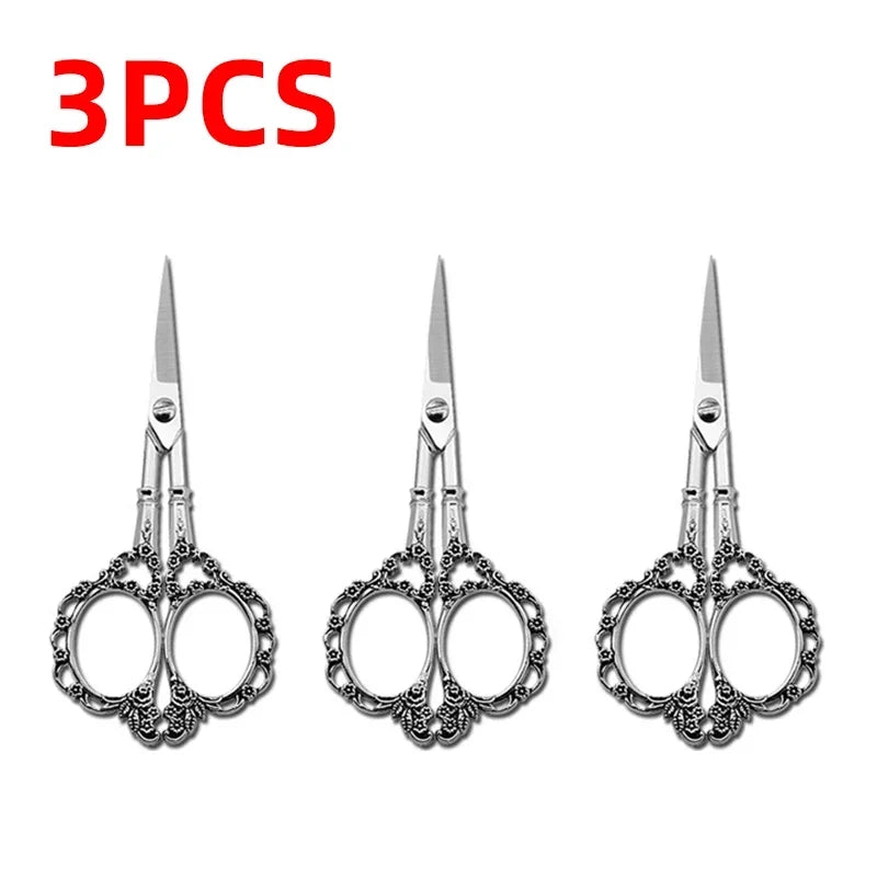 Tijeras de sastre retro – Tijeras de bordar y coser de acero inoxidable | Unidad individual, paquete de 3 y paquete de 6