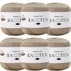 Hilo de Algodón de Seda - Hilo Fino para Ganchillo, Suéteres de Punto, Chales, Bufandas y Manualidades, Hilo Suave y Duradero 50g/unidad