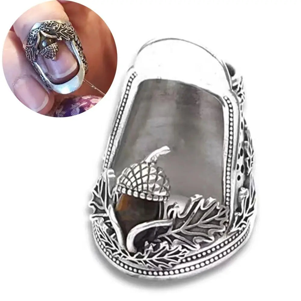Acorn Thimble – Adjustable Metal Finger Protector for Quilting & Hand Sewing