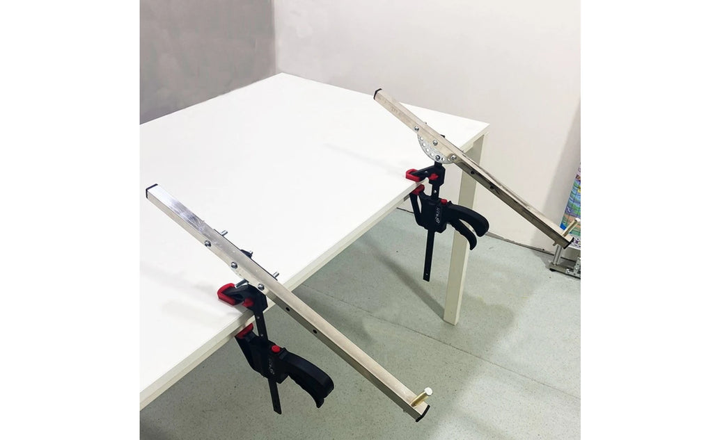 Soporte ajustable con abrazadera para bastidor de bordado y acolchado de mesa
