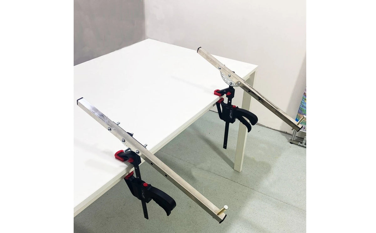 Soporte ajustable con abrazadera para bastidor de bordado y acolchado de mesa