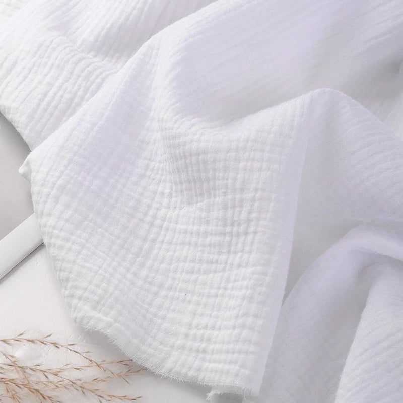 Double Gauze Cotton Muslin Fabric – 140cm Wide | Soft & Breathable for Quilting, Dresses & DIY